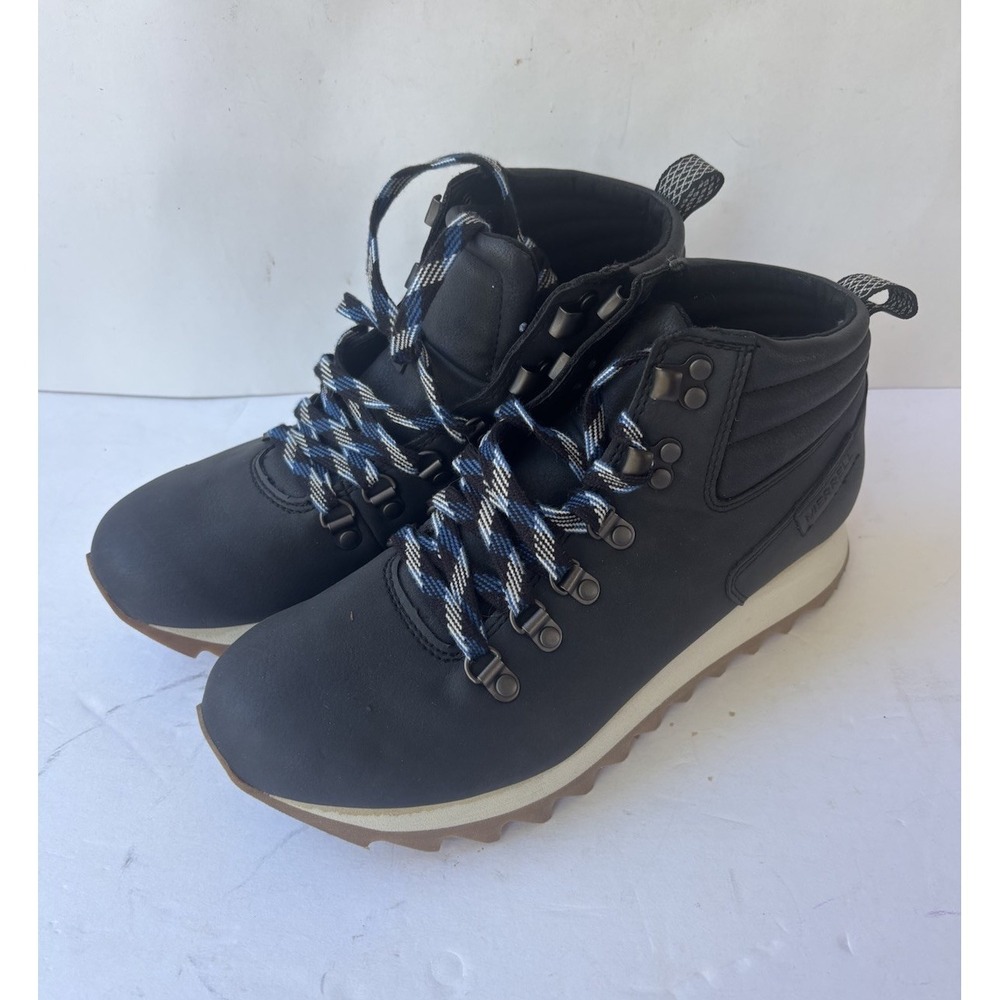 Merrell Alpine Hiking Boots Black Women's Size 8.5 M Lace Up Comfort J003594